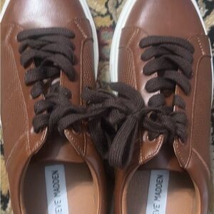 Brown Leather Men's Sneakers 8m